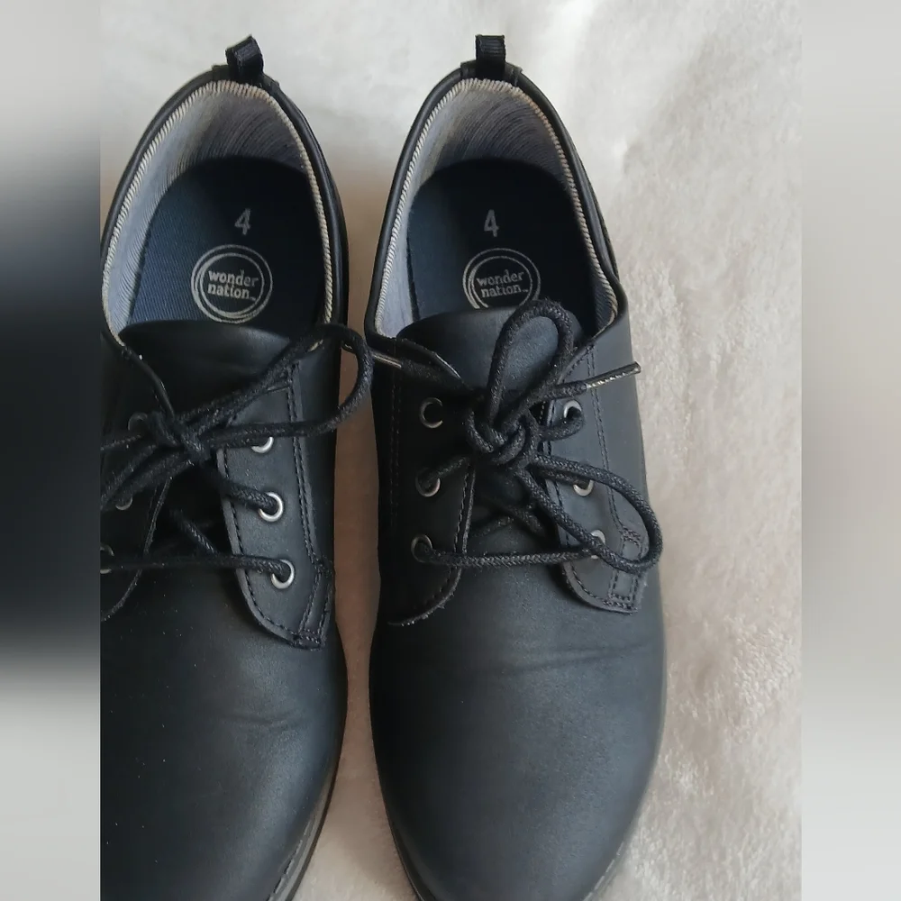 Wonder Nation Kids Black Moccasins